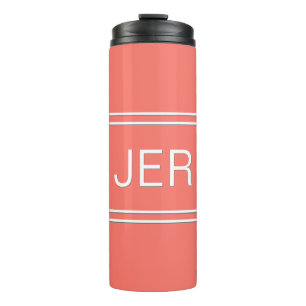 Moderne Monogramm-Anfangsbuchstaben Sport Athletik Thermosbecher