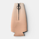 Moderne Monogramm Anfangsname Peach Gradient Flaschenkühler (Rückseite)