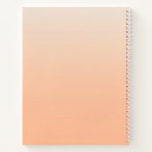 Moderne Monogramm Anfangsname Peach Gradient Notizblock (Rückseite)