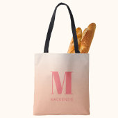 Moderne Monogramm Anfangsname Peach Gradient Tasche