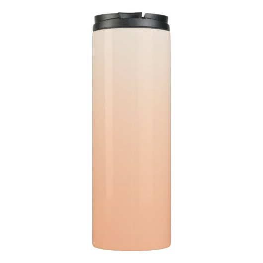Moderne Monogramm Anfangsname Peach Gradient Thermosbecher (Rückseite)