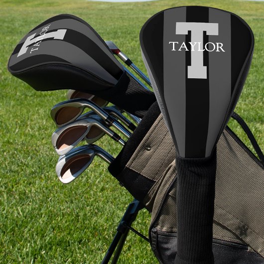 Moderne Monogramm-Anpassung Grau Golf Headcover