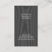 Moderne Monogramm Aquamarine Imitat Holz Minimalis Visitenkarte (Rückseite)