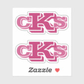 Moderne Monogramm-Aufkleber | Erstkennzeichnungen Aufkleber (Blatt)