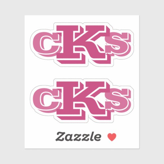 Moderne Monogramm-Aufkleber | Erstkennzeichnungen Aufkleber (Blatt)