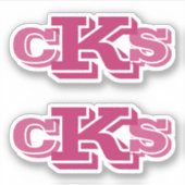 Moderne Monogramm-Aufkleber | Erstkennzeichnungen Aufkleber (Vorderseite)