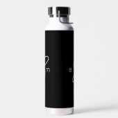 Moderne Monogramm B/W Einfach Trinkflasche (Links)