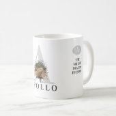 Moderne Monogramm Bartagamen Foto-Tasse Kaffeetasse (VorderseiteRechts)