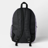 Moderne Monogramm Bedruckter Rucksack (Rückseite)