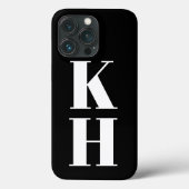 Moderne monogramm benutzerdefinierte vertikale Ini Case-Mate iPhone Hülle (Rückseite)