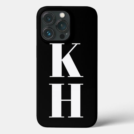Moderne monogramm benutzerdefinierte vertikale Ini Case-Mate iPhone Hülle (Rückseite)