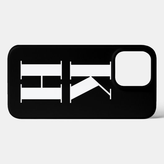 Moderne monogramm benutzerdefinierte vertikale Ini Case-Mate iPhone Hülle (Rückseite (Horizontal))