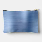 Moderne Monogramm Blau Zubehörtasche (Rückseite)