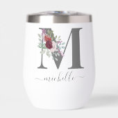 Moderne Monogramm Blumen Initiale Name (Vorderseite)