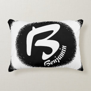 Moderne Monogramm Buchstabe B Personalisierte Name Dekokissen