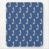 Moderne Monogramm-Buchstaben-Schreibmaschinentypog Mousepad (Vorne)