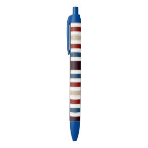 Moderne Monogramm-Chic-Streifen-Tintenstift Kugelschreiber