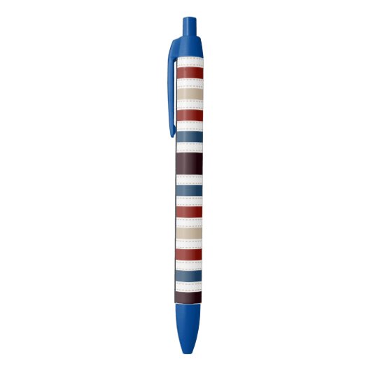 Moderne Monogramm-Chic-Streifen-Tintenstift Kugelschreiber (Oberseite (Vertikal))