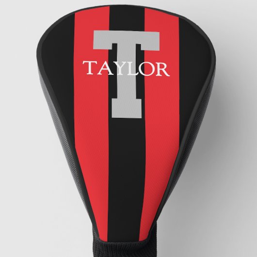 Moderne Monogramm Custom Rot Golf Headcover