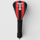 Moderne Monogramm Custom Rot Golf Headcover (Vorderseite)