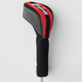 Moderne Monogramm Custom Rot Golf Headcover (angewinkelt)