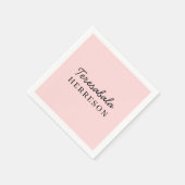 Moderne Monogramm-Design in Blush-Pink Serviette (Ecke)