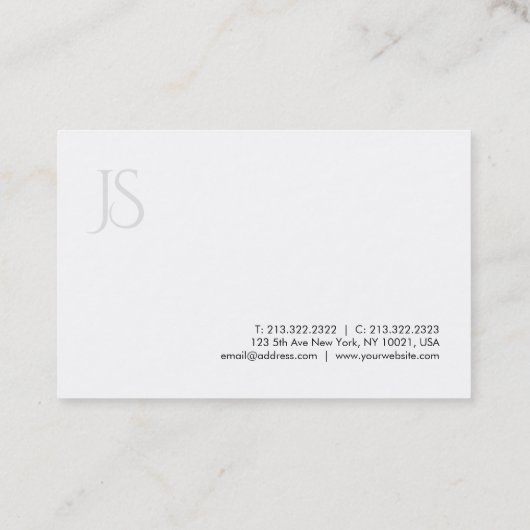 Moderne Monogramm-Design-Schablone elegant Visitenkarte (Rückseite)