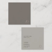 Moderne Monogramm-Elegante Berufliche Vorlage Quadratische Visitenkarte (Vorne/Hinten)