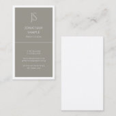 Moderne Monogramm Elegante einfache trendige Vorla Visitenkarte (Vorne/Hinten)