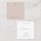 Moderne Monogramm Elegante einfache Vorlage Trendy Quadratische Visitenkarte (Vorne/Hinten)