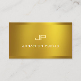 Moderne Monogramm Elegante Gold-Optik Professionel Visitenkarte