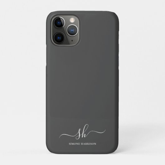 Moderne Monogramm Elegante Kalligraphie Personalis Case-Mate iPhone Hülle (Rückseite)