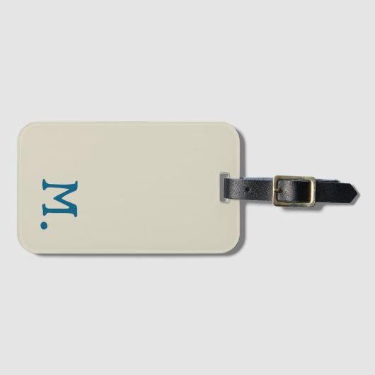 Moderne Monogramm erste Ersetzung Ihre Gepäckanhänger (Vorderseite (Horizontal))