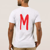 Moderne Monogramm erste Ersetzung Ihre T-Shirt (Rückseite)