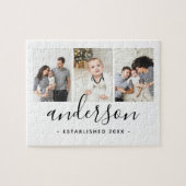 Moderne Monogramm-Familie 3 Puzzle (Horizontal)