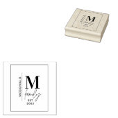 Moderne Monogramm-Familie Marine grau stylisch Gummistempel (Stempel)