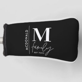 Moderne Monogramm-Familie mariniert stilvoll monoc Golf Headcover