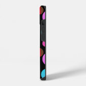 Moderne Monogramm-Farbige Punkte iPhone Hülle (Linke Seite)