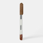 Moderne Monogramm-Fotocollage in abgenutztem Braun iPhone Hülle (Rechte Seite)