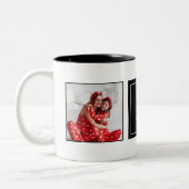 Moderne Monogramm-FotoCollage Zweifarbige Tasse (Links)