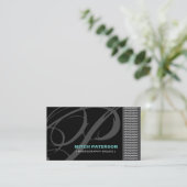 Moderne Monogramm-Fotografen-Visitenkarten Visitenkarte (Stehend Vorderseite)