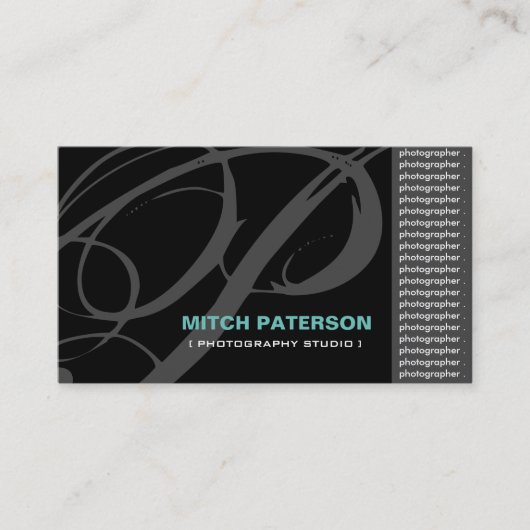 Moderne Monogramm-Fotografen-Visitenkarten Visitenkarte (Vorderseite)