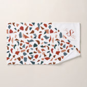 Moderne Monogramm-Geometrie Badhandtuch Set (Handtuch)
