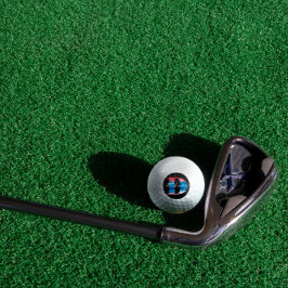 Moderne monogramm geometrische erste D Korallen bl Golfball