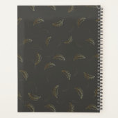 Moderne Monogramm Geschäft Schwarz - Gold Planer (Rückseite)