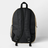 Moderne Monogramm Gold Bedruckter Rucksack (Rückseite)