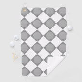 Moderne Monogramm Grau und Weiß Magnetic Custom Golfhandtuch (Insitu)