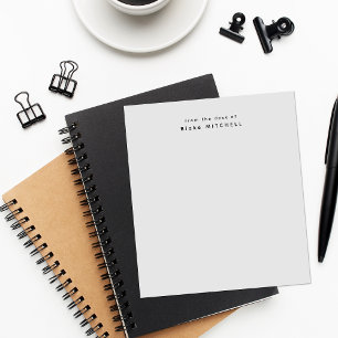 Moderne Monogramm Grau Von Schreibtisch Papierware Notizblock