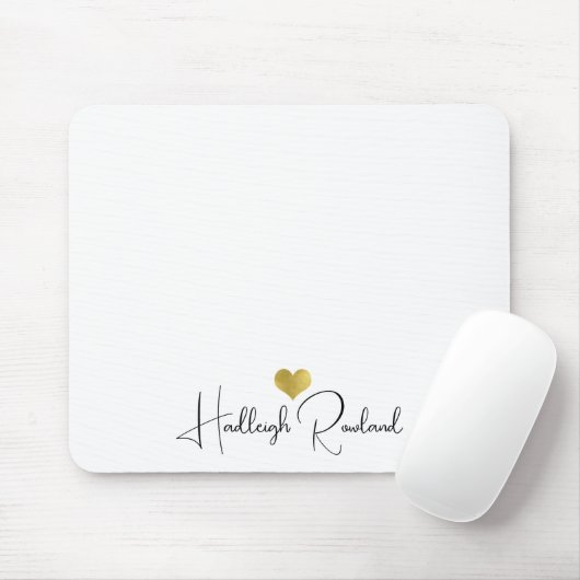 Moderne monogramm Handgeschriebene Schrift Name  Mousepad (Mit Mouse)