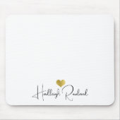 Moderne monogramm Handgeschriebene Schrift Name  Mousepad (Vorne)